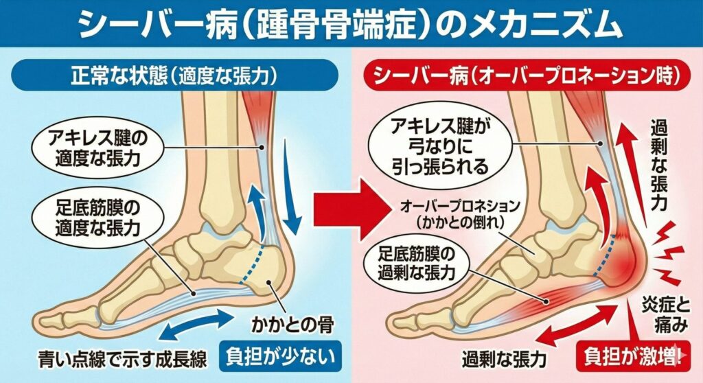 シーバー病のメカニズムが分かりやすく表記されたイメージ画像