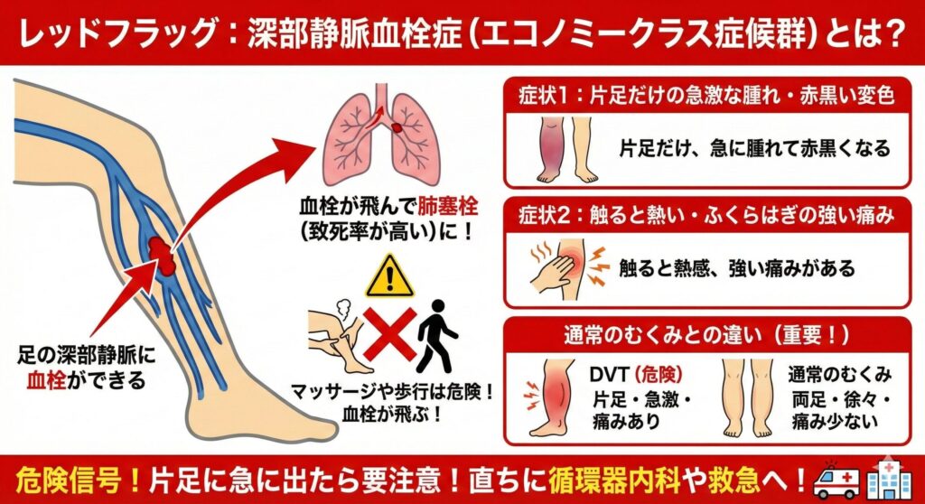 オーソティクスでは対応できない重度な疾患である深部静脈血栓症がわかりやすいイメージ画像